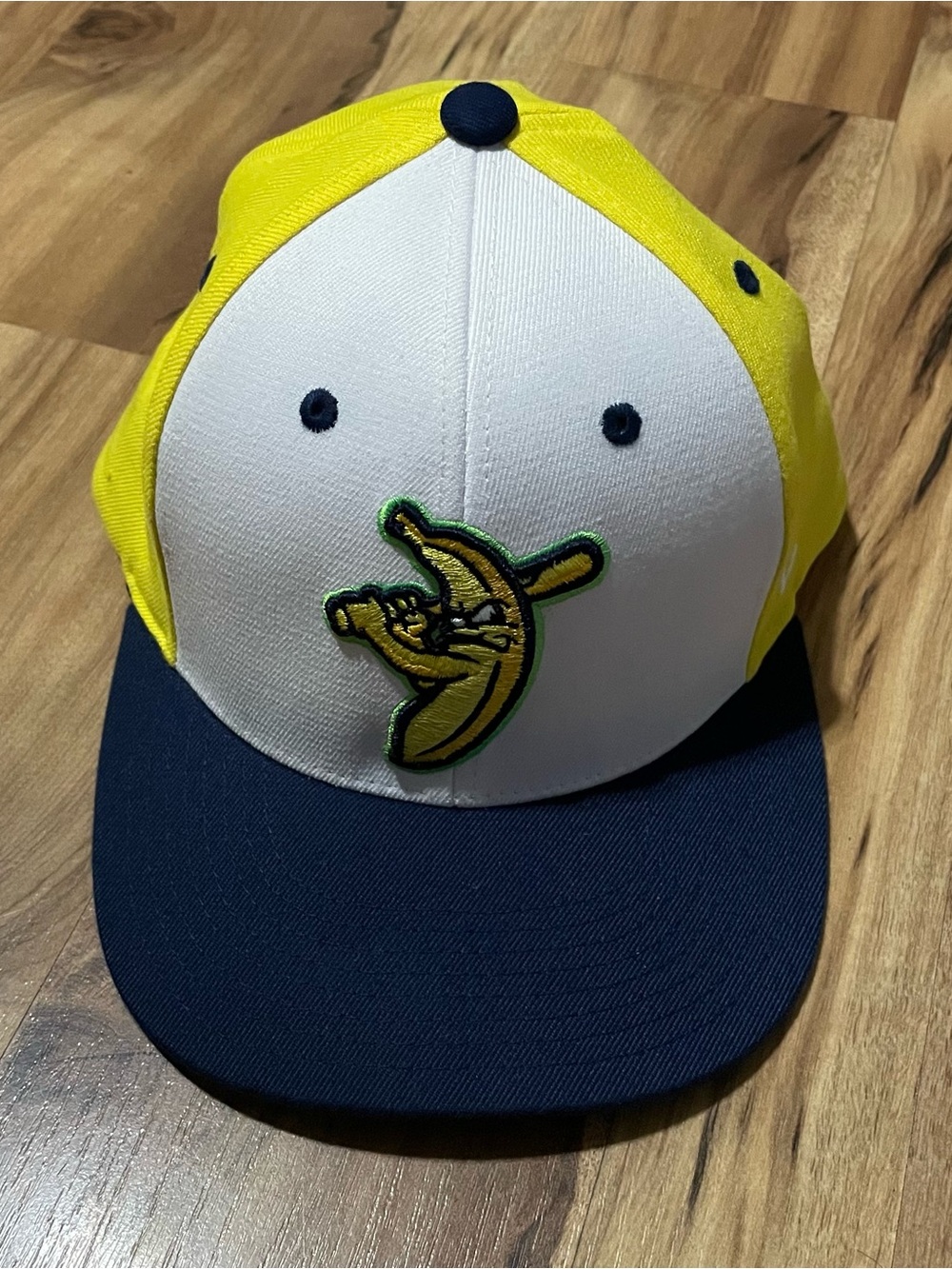 Savannah Bananas Zephyr Alternate Game Hat Yellow Navy White Size Large Stretch